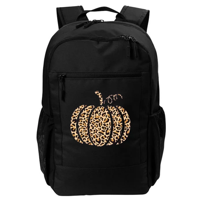 Pumpkin Leopard Print Cheetah Fall Thanksgiving Daily Commute Backpack