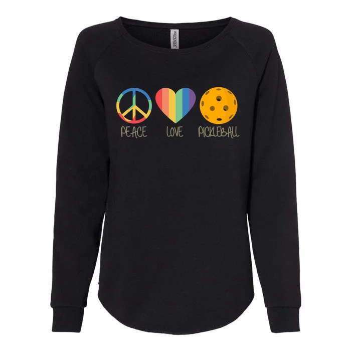 Peace Love Pickleball Gift Womens California Wash Sweatshirt