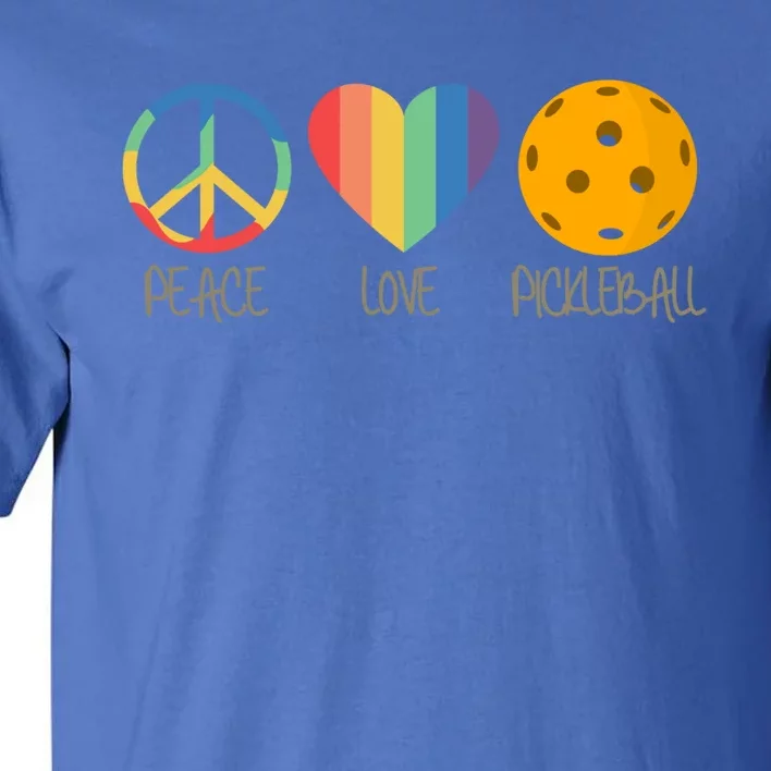 Peace Love Pickleball Gift Tall T-Shirt