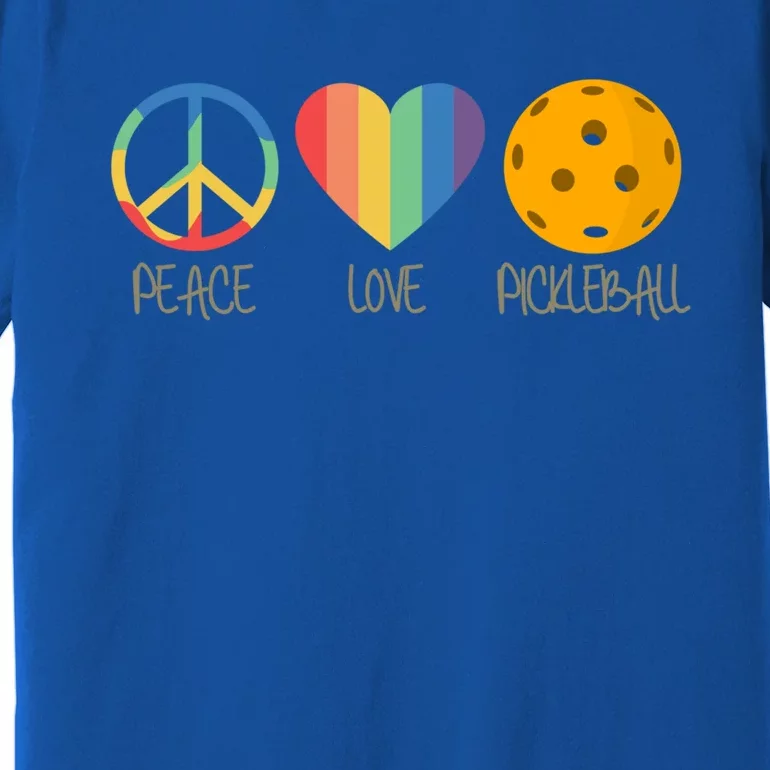 Peace Love Pickleball Gift Premium T-Shirt