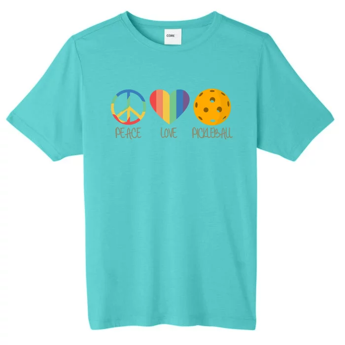 Peace Love Pickleball Gift ChromaSoft Performance T-Shirt