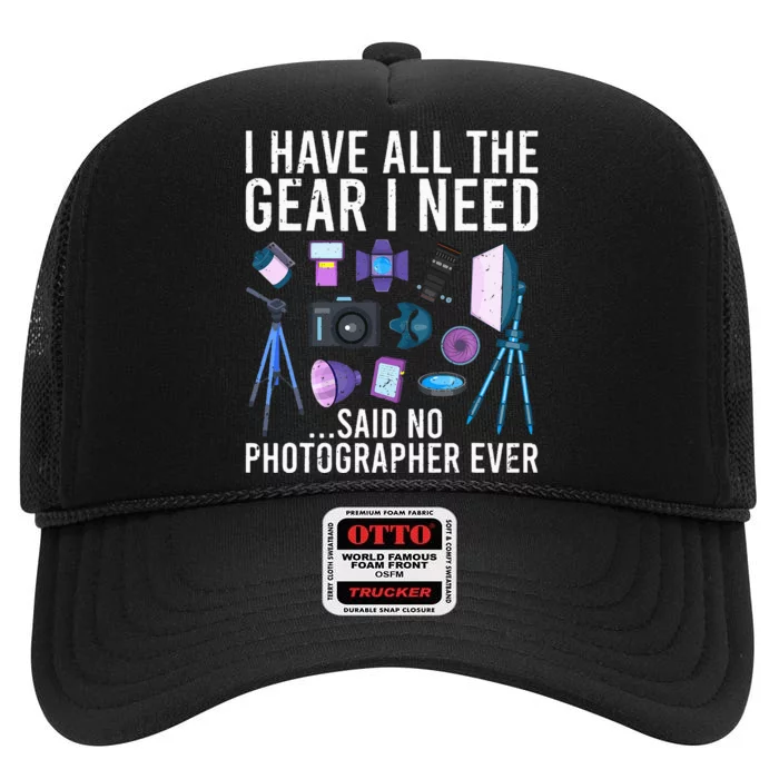 Photography Lover Photographer Photography High Crown Mesh Trucker Hat