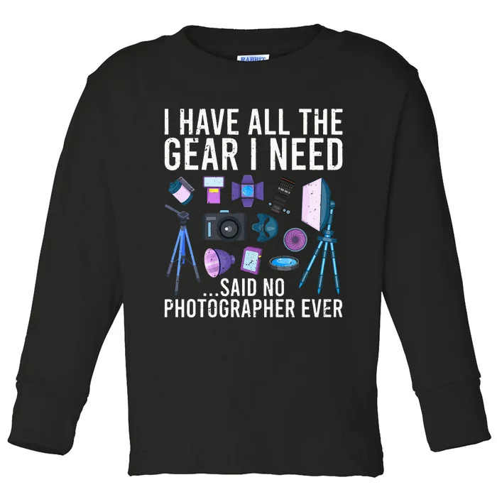 Photography Lover Photographer Photography Toddler Long Sleeve Shirt