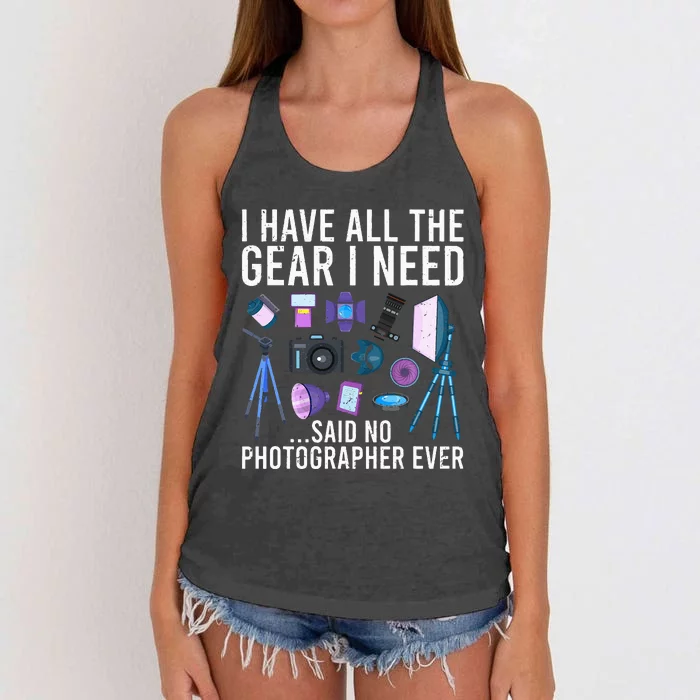 Photography Lover Photographer Photography Women's Knotted Racerback Tank