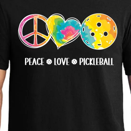 Peace Love Pickleball Funny Pickleball Tie Dye Great Gift Pajama Set