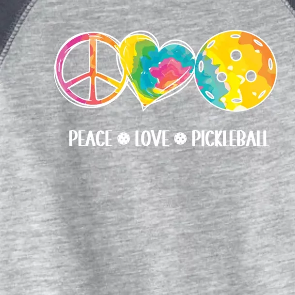 Peace Love Pickleball Funny Pickleball Tie Dye Great Gift Toddler Fine Jersey T-Shirt