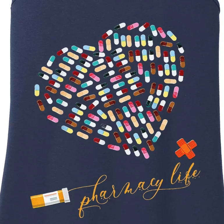 Pharmacy Life Pharmacist Heart Happy Valentine's Day Outfits Ladies Essential Tank