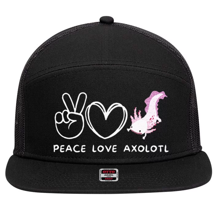 Peace Love Peach Retro Peach Lover Fruit Lover 7 Panel Mesh Trucker Snapback Hat