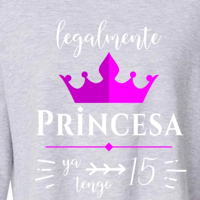 Princesa Latina Quince Birthday Quinceanera Cute Gift Cropped Pullover Crew