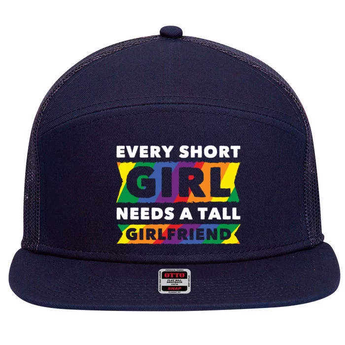 Proud Lesbian Queer Pride Month Gift Lgbt Gift 7 Panel Mesh Trucker Snapback Hat