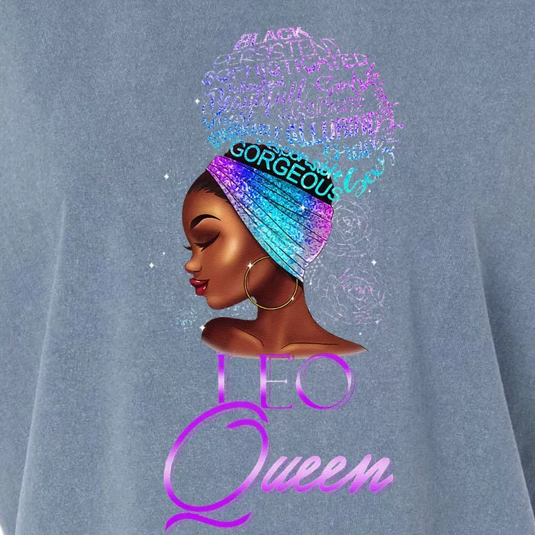 Purple Leo Queen African American Woman July August Birthday Garment-Dyed Women's Muscle Tee