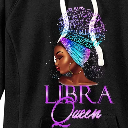 Purple Libra Queen African American Woman September October Women's Fleece Hoodie