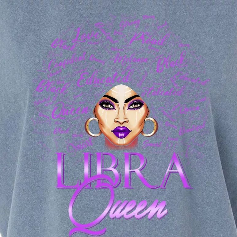 Purple Libra Queen Lady September Birthday Cute Gift Garment-Dyed Women's Muscle Tee