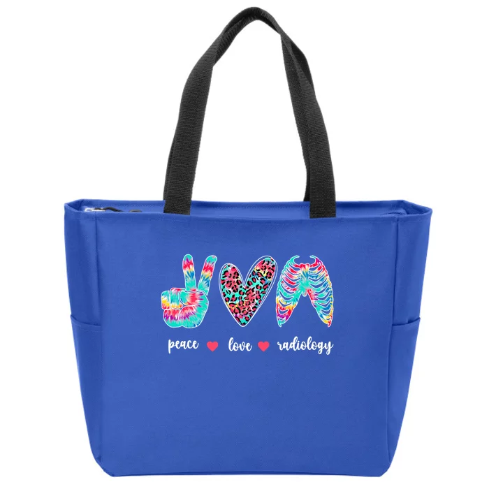 Peace Love Radiology Tech Rad Technologist Rad Tech Great Gift Zip Tote Bag