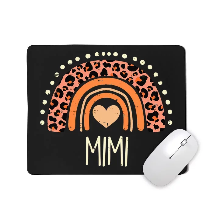 Peach Leopard Rainbow Mimi Mothers Day Grandma Nana Women Mousepad