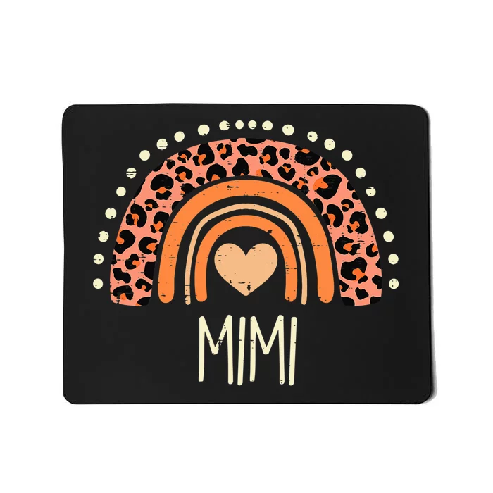 Peach Leopard Rainbow Mimi Mothers Day Grandma Nana Women Mousepad