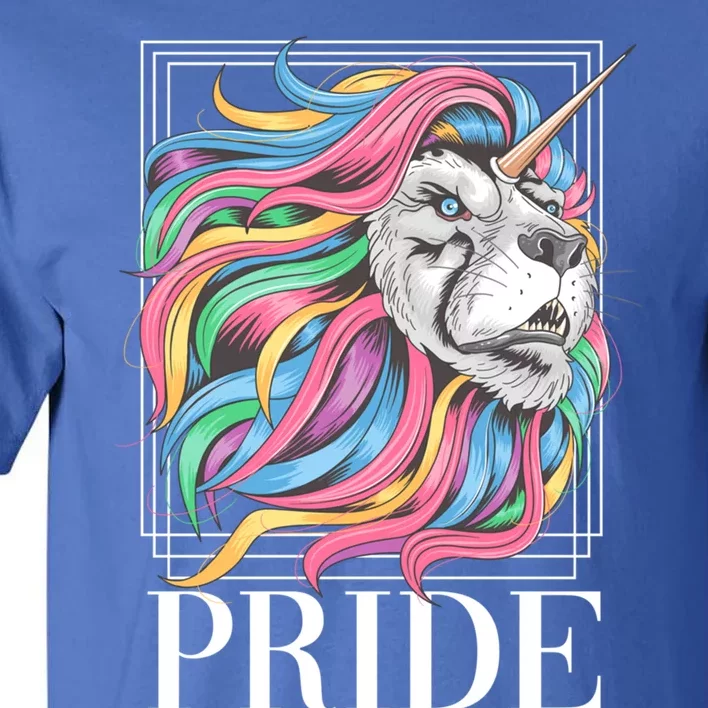 Pride Lion Rainbow E Lgbtq Gift Tall T-Shirt