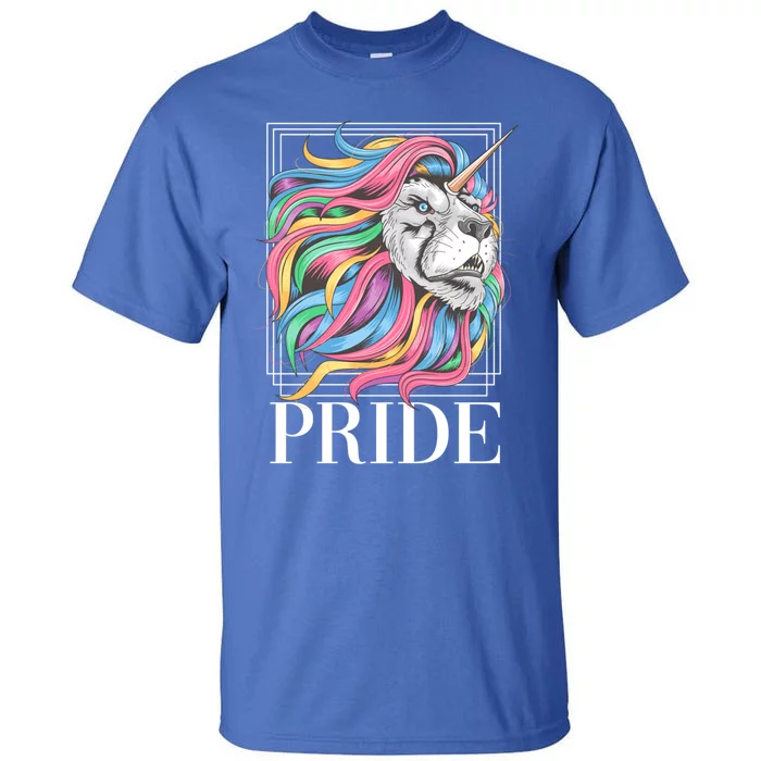 Pride Lion Rainbow E Lgbtq Gift Tall T-Shirt