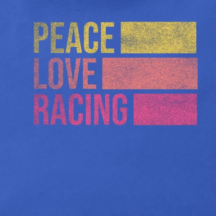 Peace Love Racing Funny Auto Racing Mechanic Ual Cute Gift Zip Tote Bag