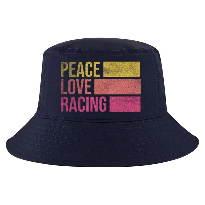 Peace Love Racing Funny Auto Racing Mechanic Ual Cute Gift Cool Comfort Performance Bucket Hat