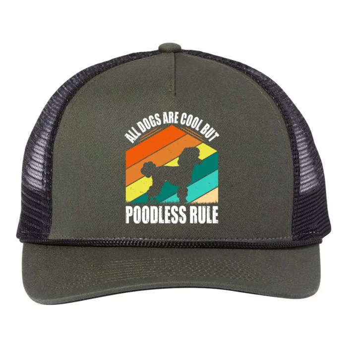 Poodle Love Retro Vibe Retro Rope Trucker Hat Cap