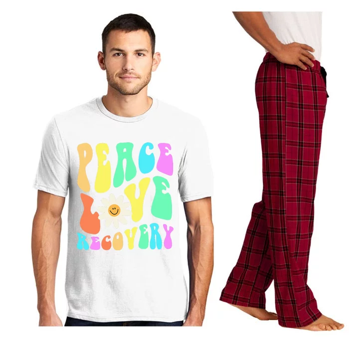 Peace Love Recovery Retro Sober Celebration Pajama Set