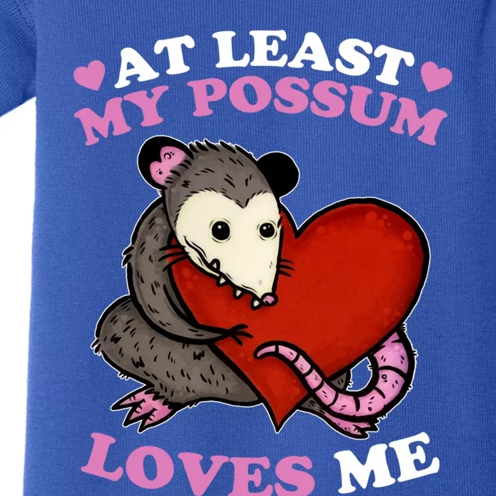 Possum Love Red Valentine Heart Opossum Lovers Gift Possum Gift Baby Bodysuit