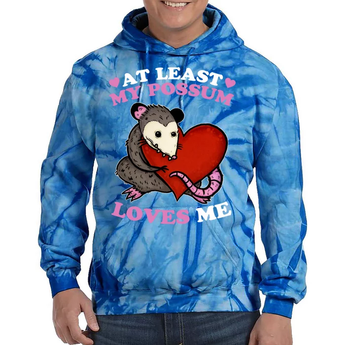 Possum Love Red Valentine Heart Opossum Lovers Gift Possum Gift Tie Dye Hoodie