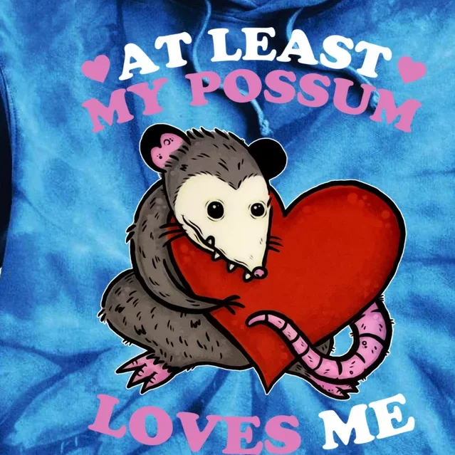 Possum Love Red Valentine Heart Opossum Lovers Gift Possum Gift Tie Dye Hoodie