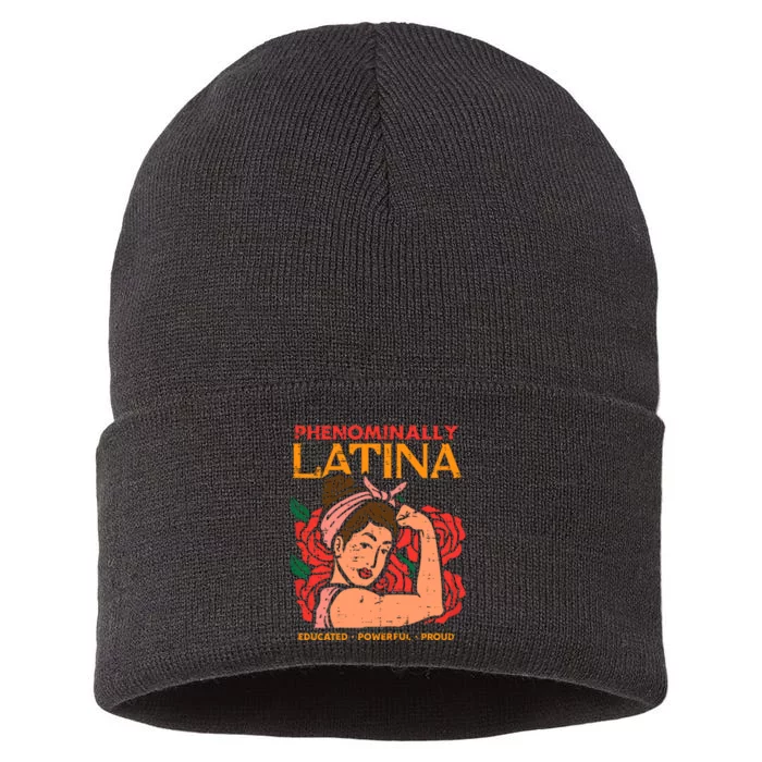 Phenominally Latina Rosie Hispanic Heritage Month Sustainable Knit Beanie