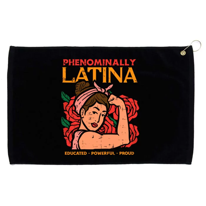 Phenominally Latina Rosie Hispanic Heritage Month Grommeted Golf Towel