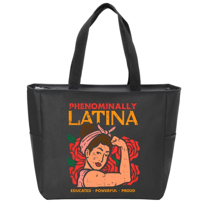 Phenominally Latina Rosie Hispanic Heritage Month Zip Tote Bag