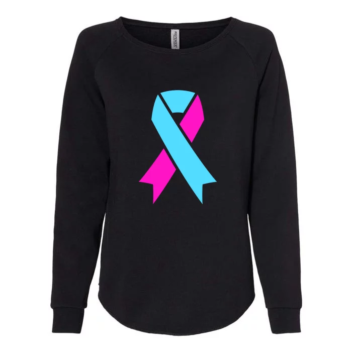 Pro Life Ribbon Pregnancy Infant Loss Awareness Stop Abortion Womens California Wash Sweatshirt