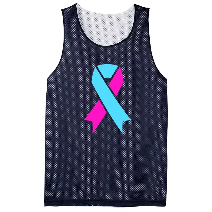 Pro Life Ribbon Pregnancy Infant Loss Awareness Stop Abortion Mesh Reversible Basketball Jersey Tank