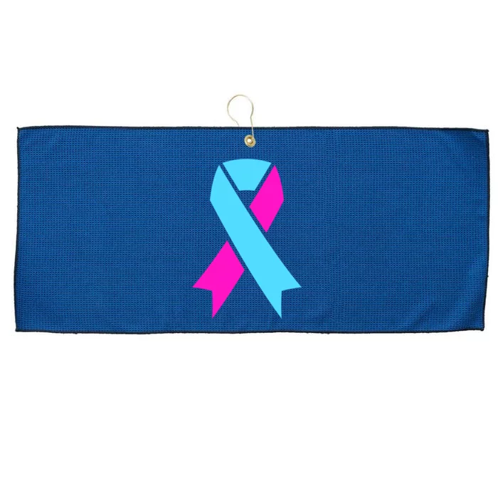 Pro Life Ribbon Pregnancy Infant Loss Awareness Stop Abortion Large Microfiber Waffle Golf Towel