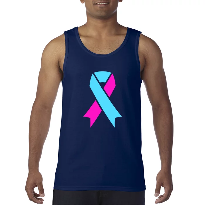 Pro Life Ribbon Pregnancy Infant Loss Awareness Stop Abortion Tank Top