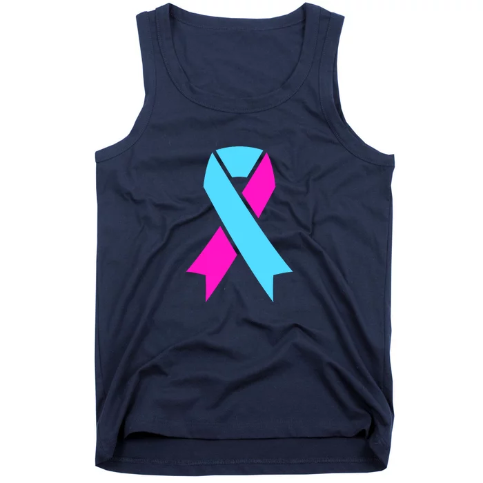 Pro Life Ribbon Pregnancy Infant Loss Awareness Stop Abortion Tank Top