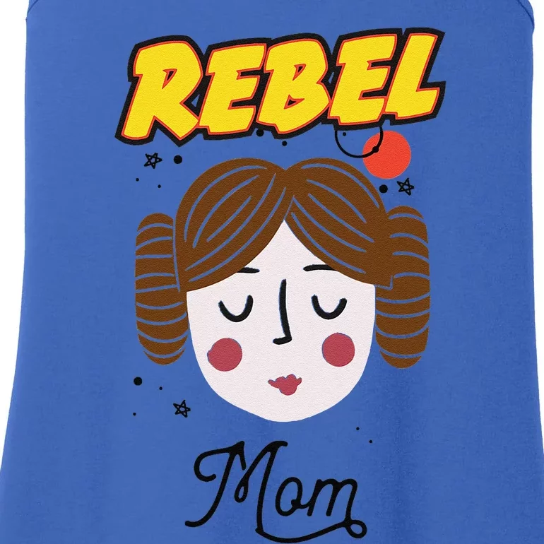 Princess Leia Rebel Mom Mothers Day Ladies Essential Tank