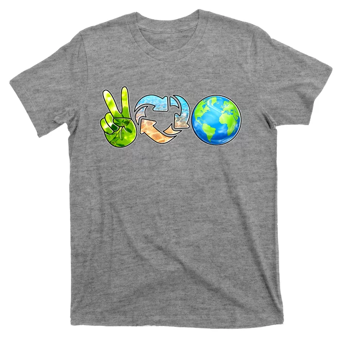 Peace Love Recycle Earth Celebrate Earth Day Everyday T-Shirt