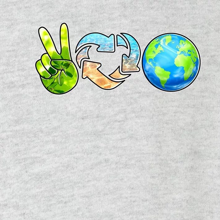 Peace Love Recycle Earth Celebrate Earth Day Everyday Toddler Long Sleeve Shirt