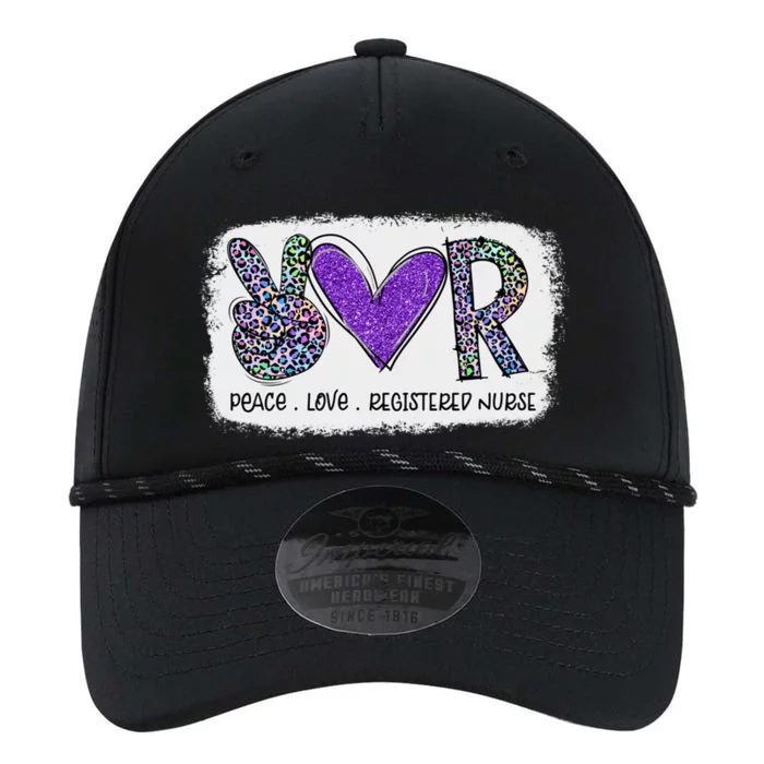 Peace Love Registered Nurse Funny Nursing Leopard Tie Dye Meaningful Gift Performance The Dyno Cap