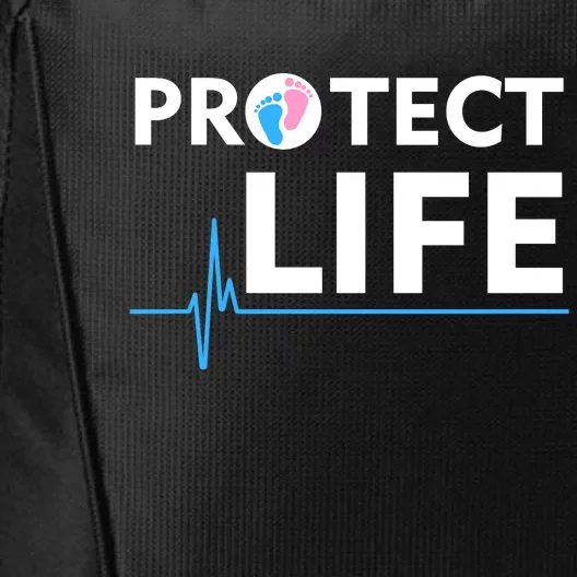 Protect Life Ribbon Pregnancy Infant Loss Awareness Stop Abortion City Backpack