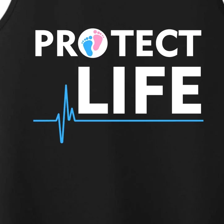 Protect Life Ribbon Pregnancy Infant Loss Awareness Stop Abortion Performance Tank