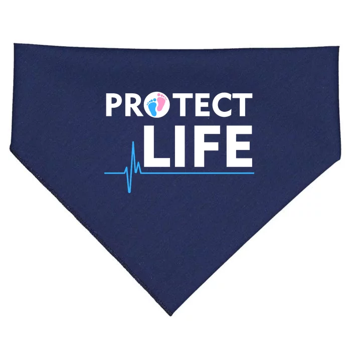 Protect Life Ribbon Pregnancy Infant Loss Awareness Stop Abortion USA-Made Doggie Bandana