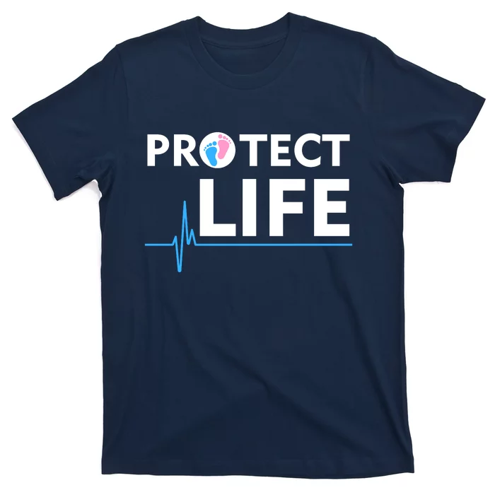 Protect Life Ribbon Pregnancy Infant Loss Awareness Stop Abortion T-Shirt