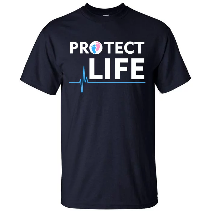 Protect Life Ribbon Pregnancy Infant Loss Awareness Stop Abortion Tall T-Shirt