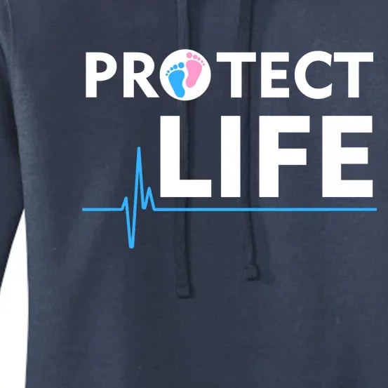 Protect Life Ribbon Pregnancy Infant Loss Awareness Stop Abortion Women's Pullover Hoodie