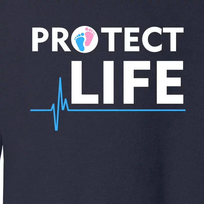 Protect Life Ribbon Pregnancy Infant Loss Awareness Stop Abortion Toddler Sweatshirt