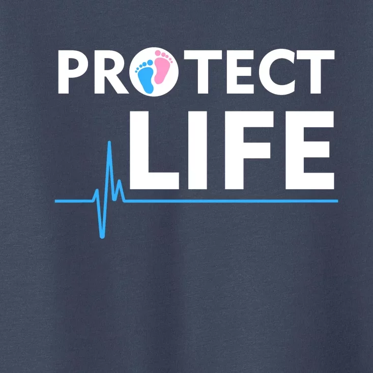 Protect Life Ribbon Pregnancy Infant Loss Awareness Stop Abortion Toddler T-Shirt