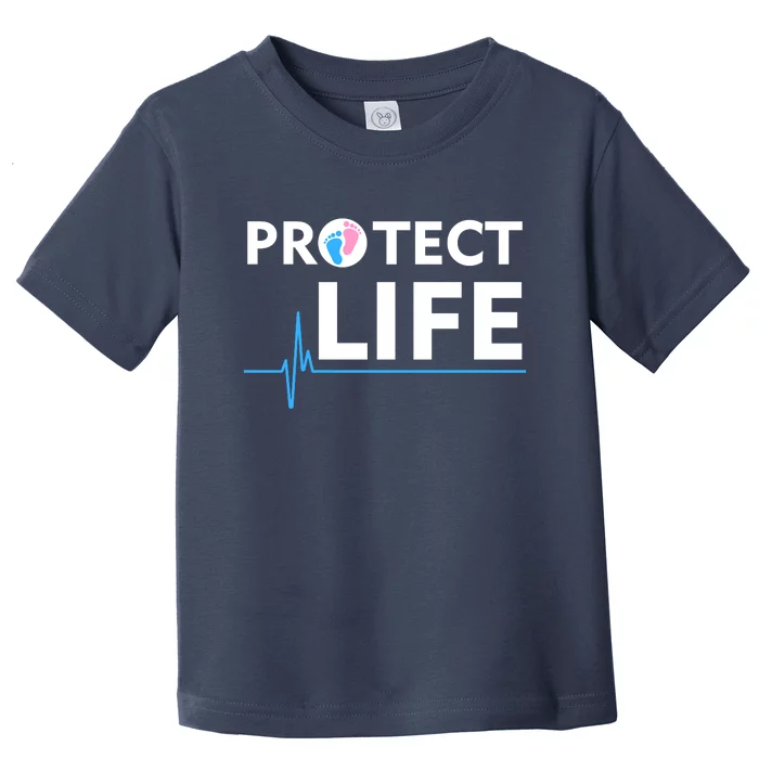 Protect Life Ribbon Pregnancy Infant Loss Awareness Stop Abortion Toddler T-Shirt